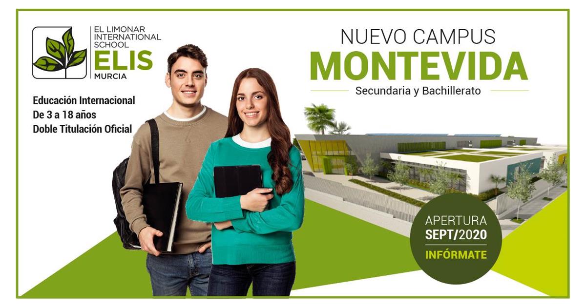 El nuevo y vanguardista campus del colegio internacional británico ELIS Murcia en la urbanización Montevida abrirá sus puertas en septiembre de 2020