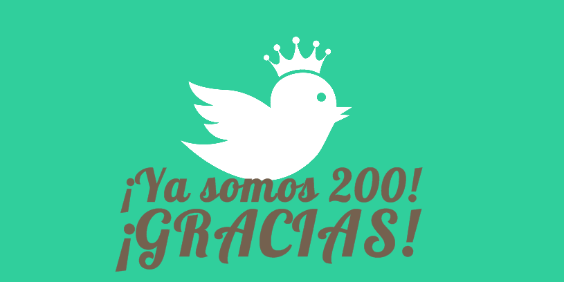 ¡Ya somos 200 en Twitter!